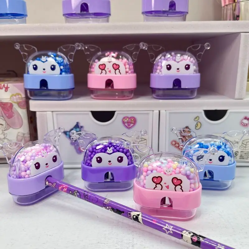 New 27pcs Sanrio Pencil Sharpener Cartoon Cute Kuromi Students Single Hole Pencil Sharpener Stationery Wholesale