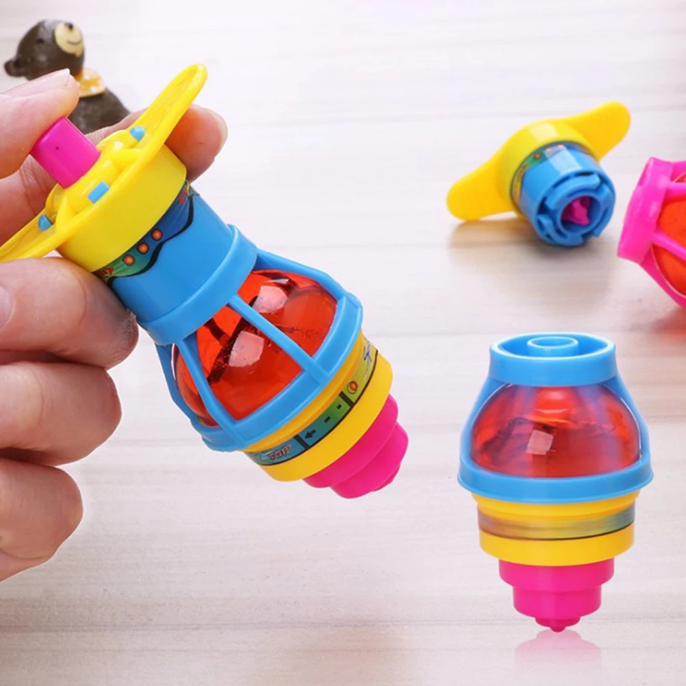 

6 Pcs Gyro Luminous Top Child Spinning Plastic Recognition Plaything Glow The Dark Toys