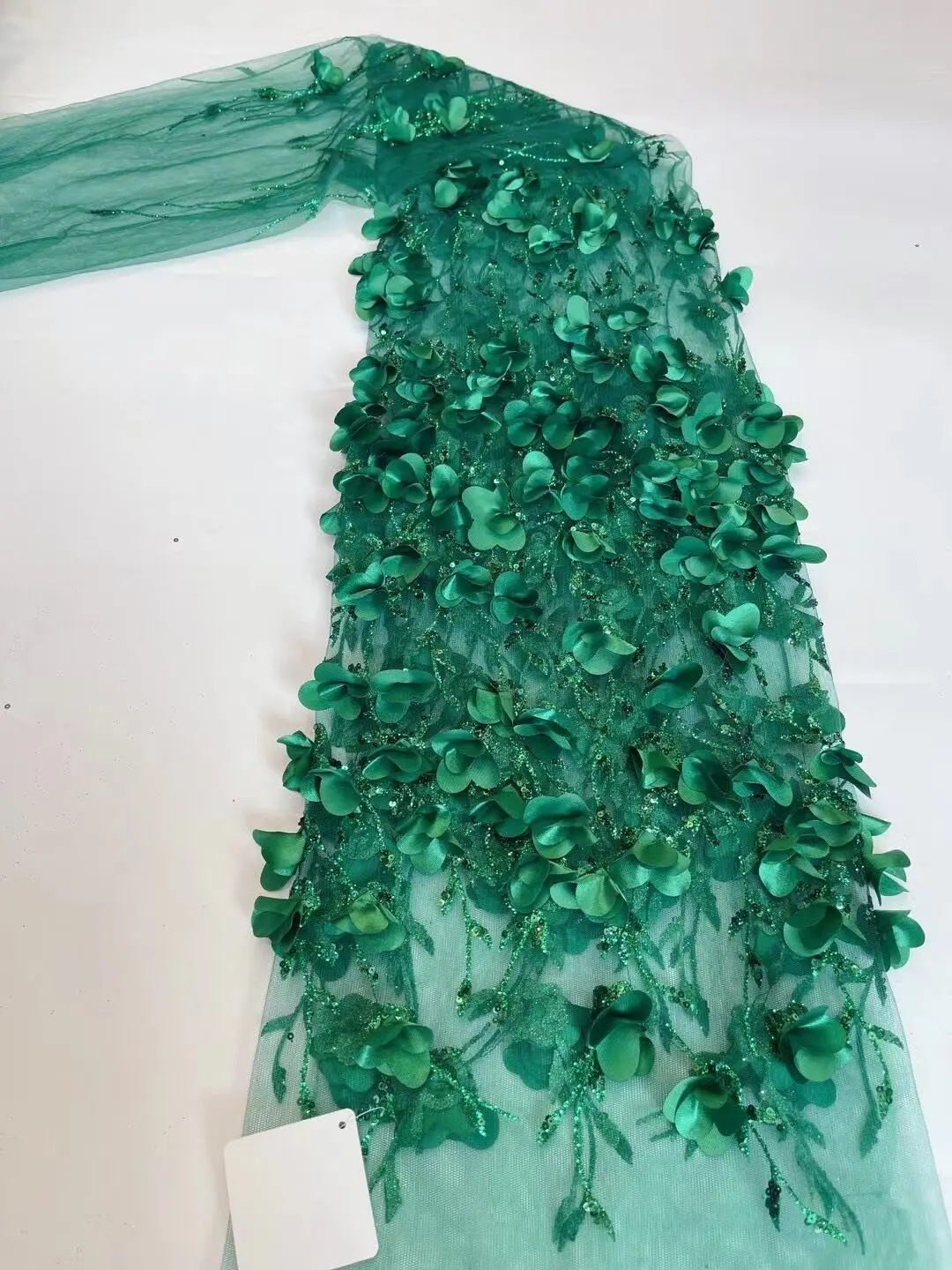 

Embroidered Glitter Tulle Fabric S-13028729 Wedding Dress Designer Fabric