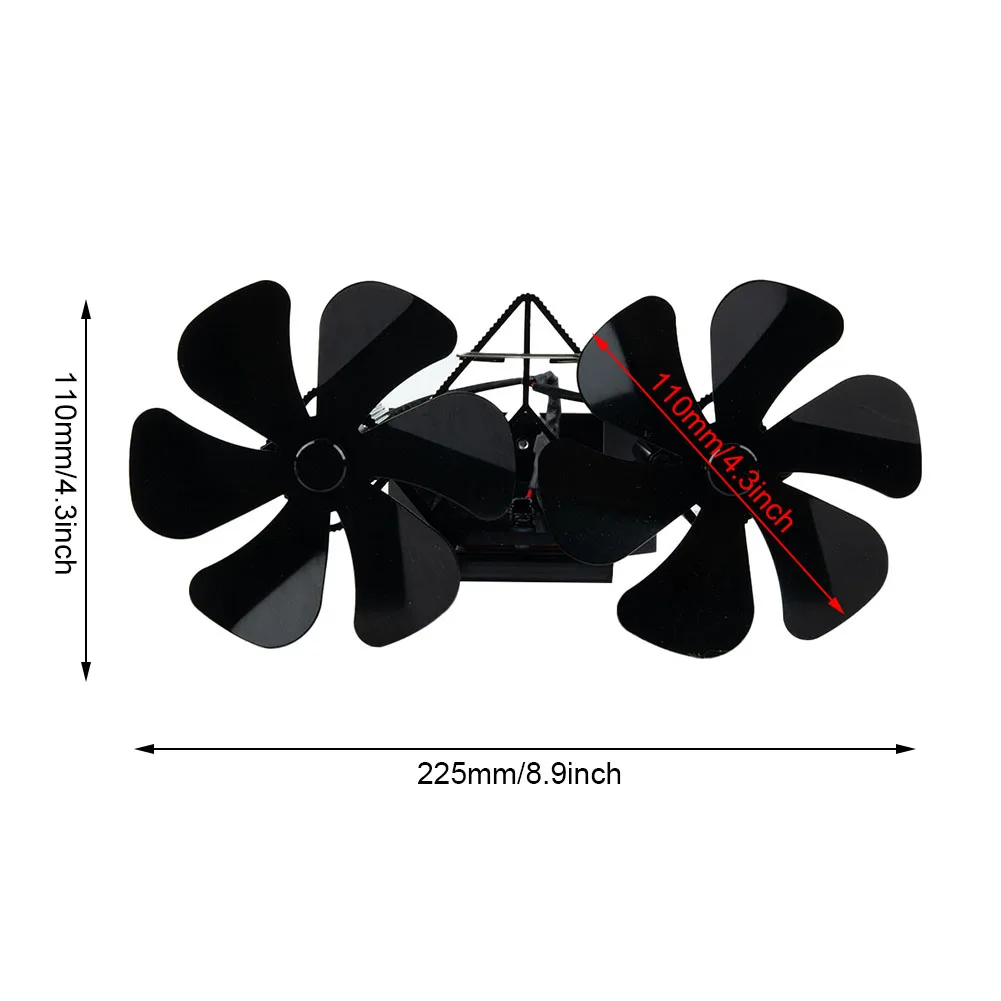 

1 Set Fireplace Fan Aluminum Blade Fireplace Fan Parts Thermoelectric Module Wall Mounted Replacement Home Improvement