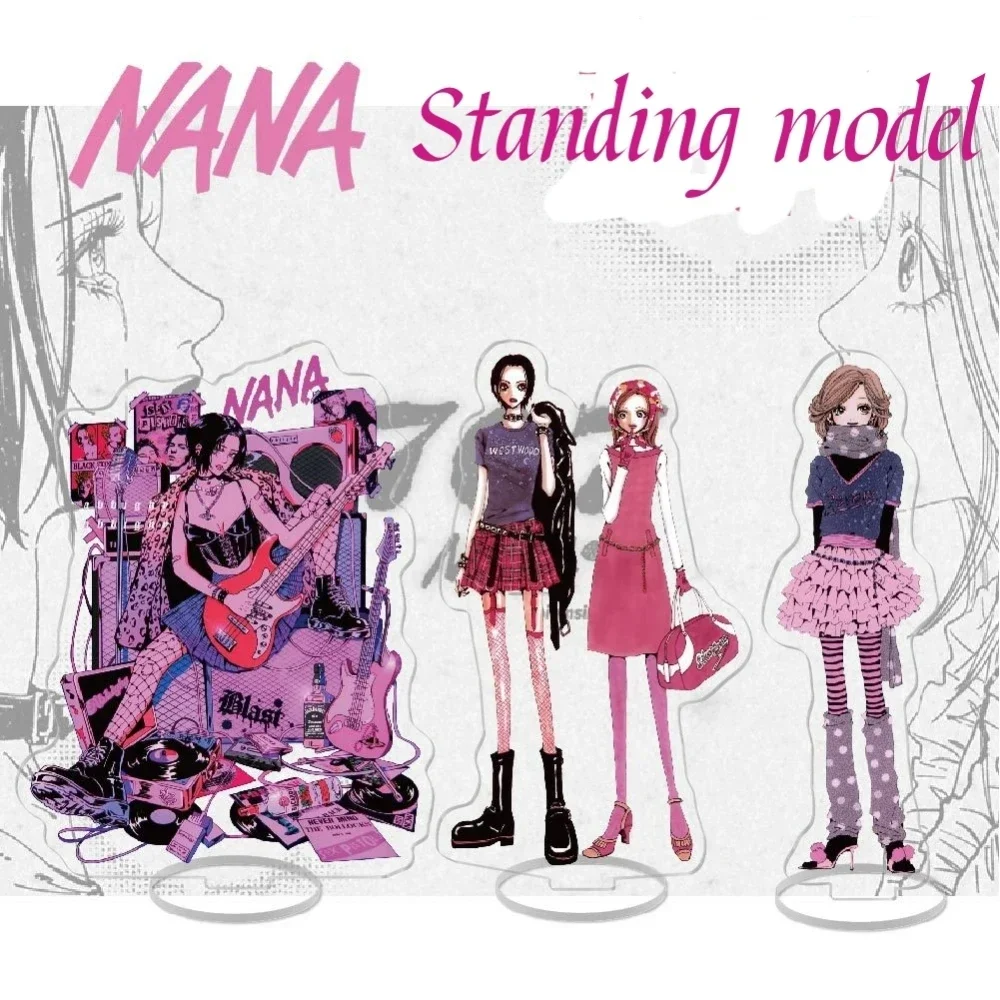 

NANA Black White Manga Acrylic Stand Oosaki Nana Komatsu Hachi Okazaki Shinichi Anime Keychain Collection Desk Display Ornament