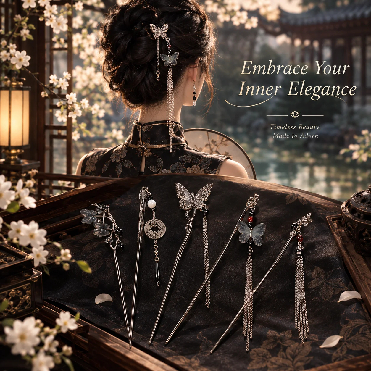 Chinese Chinese Hair Stick Vintage Butterfly Flower Hairpin Elegant Chinese Style Hair Accessory for Women Wedding Party - Aliexpress Deal
