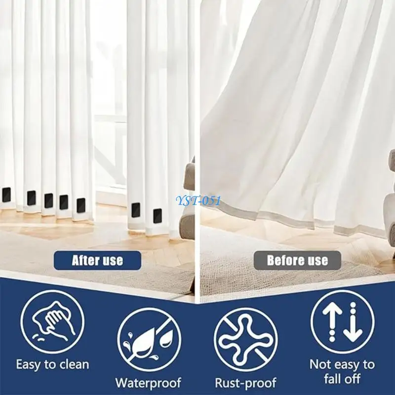 

E15A 32pcs Tool Complimentary Installation Curtain Weights Draft Resistant Thin Plan