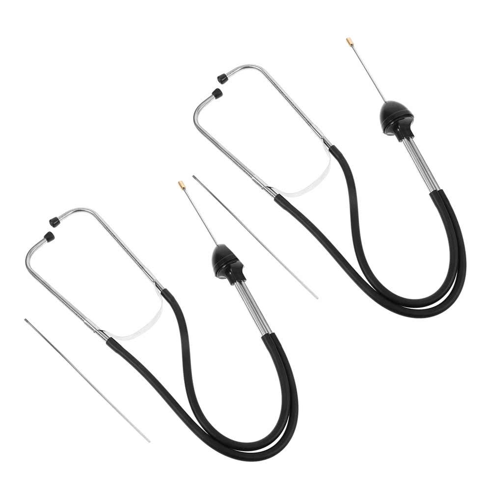 

2 pcs Listening Stick Leak Tester High Precision Water Leak Detection Devices Portable Testing Tool Stainless Steel