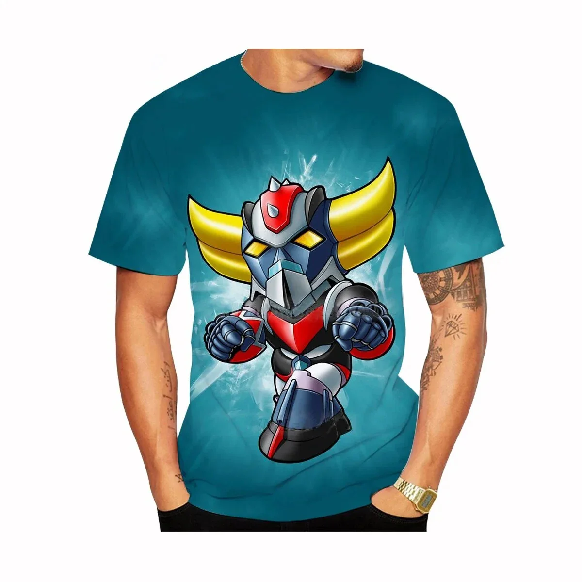 Summer UFO Robot Grendizer 3D Print T-Shirts Anime Goldorak Streetwear Men Women Casual Fashion T Shirt Kids Tees Tops Clothing