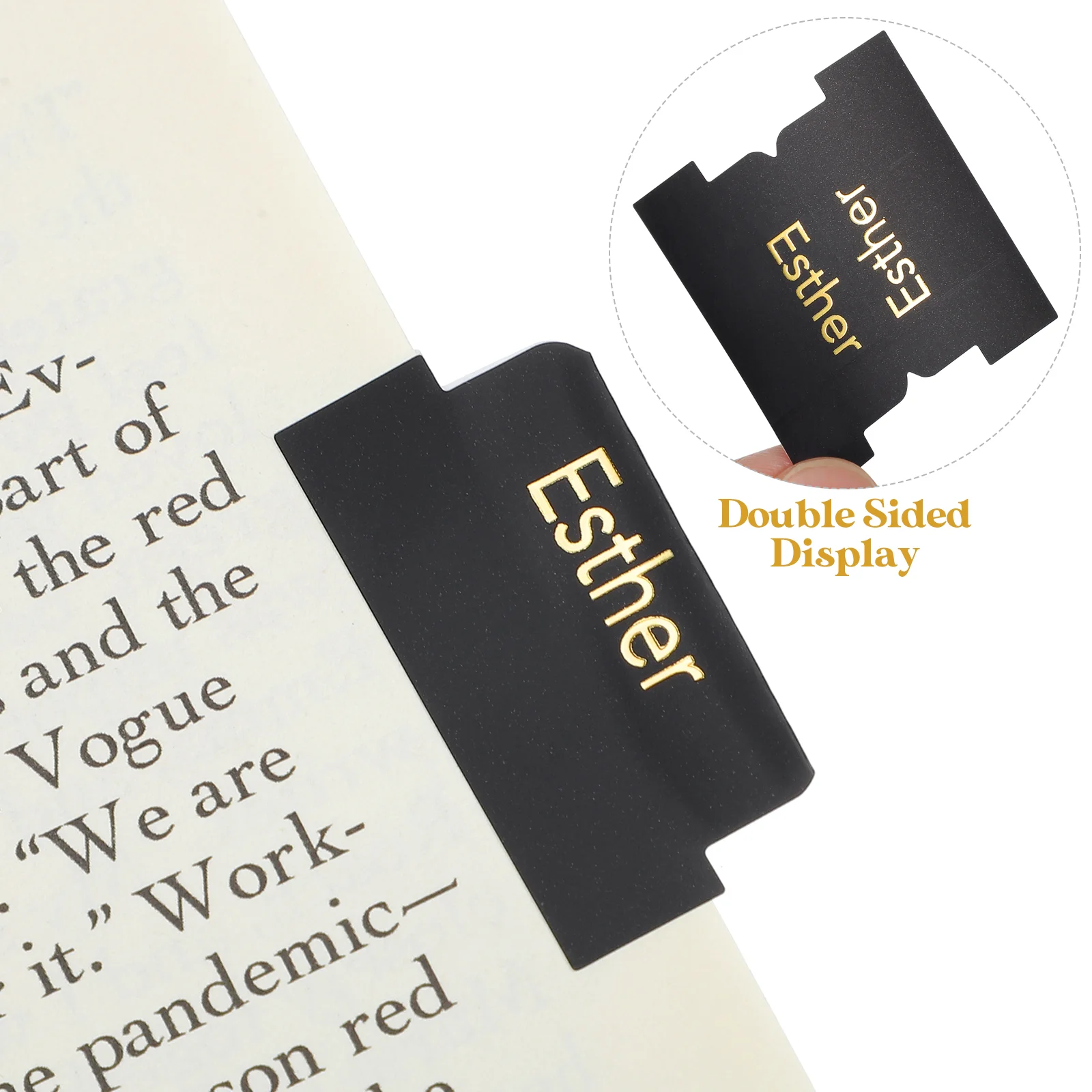 5 Sheets Bible Accessories Index Tags Tabs Label Small Mini Study Supplies Black for Book Man