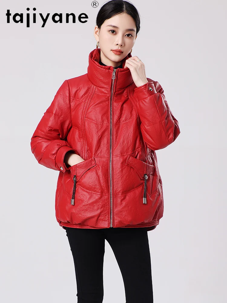 TAJIYANE 100% Sheepskin Down Coat Women Stylish Short Genuine Leather Jacket Premium Puffer Jackets 2025 Winter Woman Clothes 코트