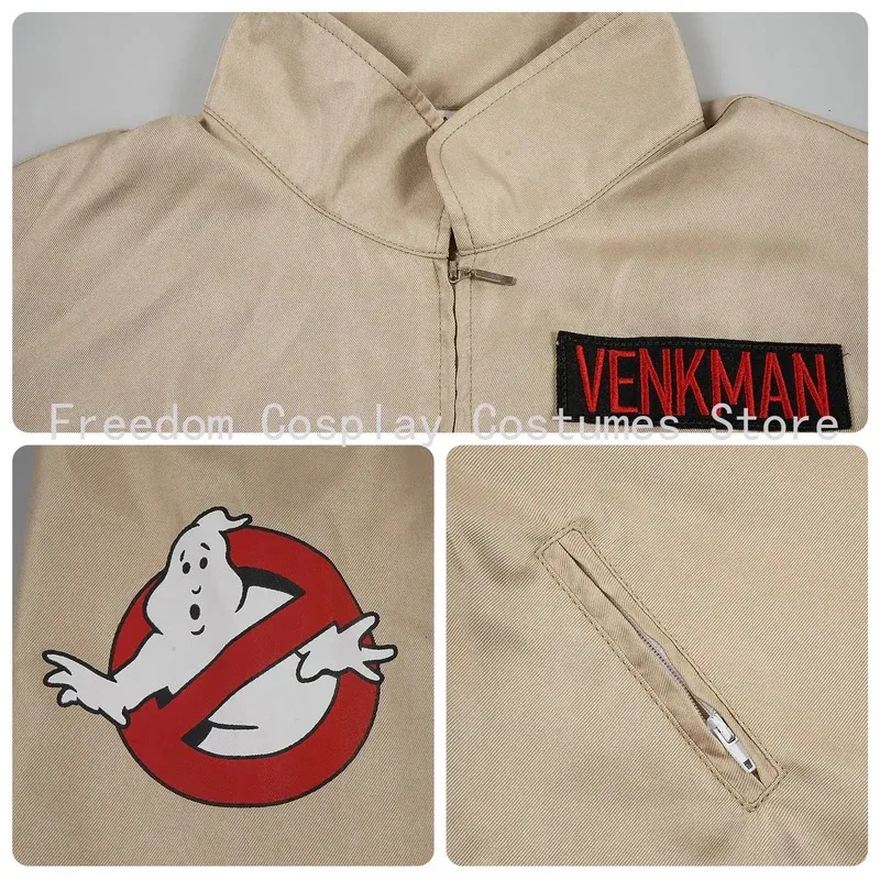 QQ28LQGhost คอสเพลย์อะนิเมะฮาโลวีนเครื่องแต่งกายสำหรับผู้ชายผู้ใหญ่ของเล่นเด็กผีบัสเตอร์จั๊มสูทคาร์นิวัลชุด C