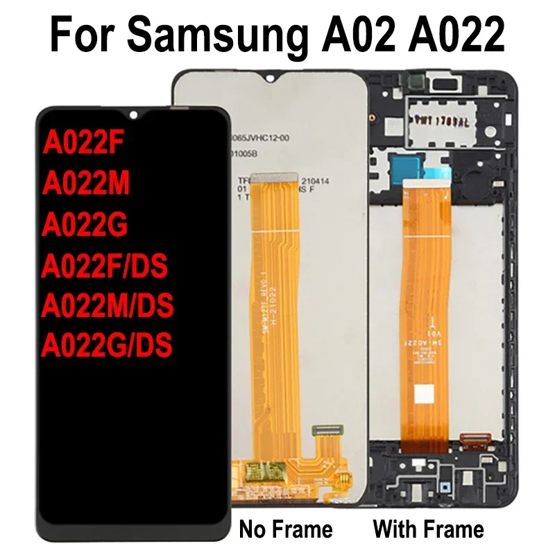 GEFENSI para Samsung Galaxy A02 A022 pantalla táctil LCD para Samsung A02 SM-A022F/DS SM-A022G/DS pantalla con reemplazo de marco