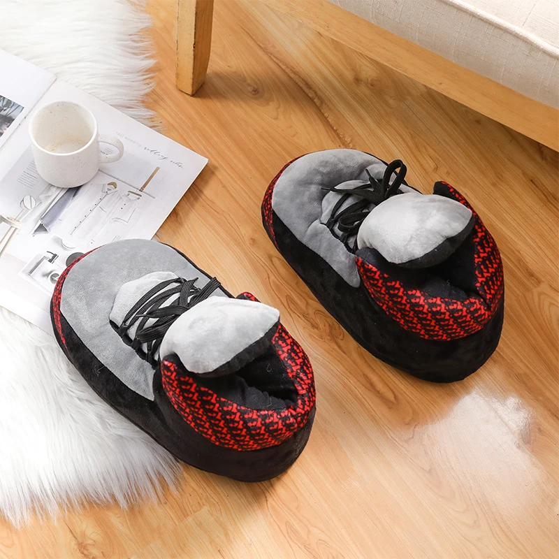 Unisex Winter Warm Home Slippers Women/Men One Size Sneakers Lady Indoor Cotton Shoes Woman House Floor Sliders Ladies Slippers