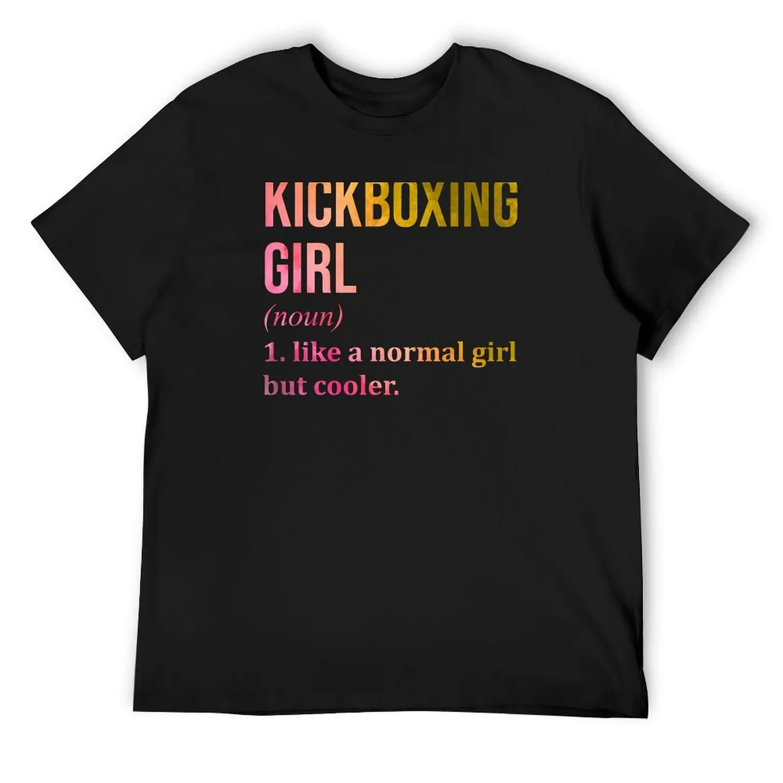 Kickboxing Girl Definition in Watercolor T-Shirt tops customs summer clothes heavyweights cotton t shirt men