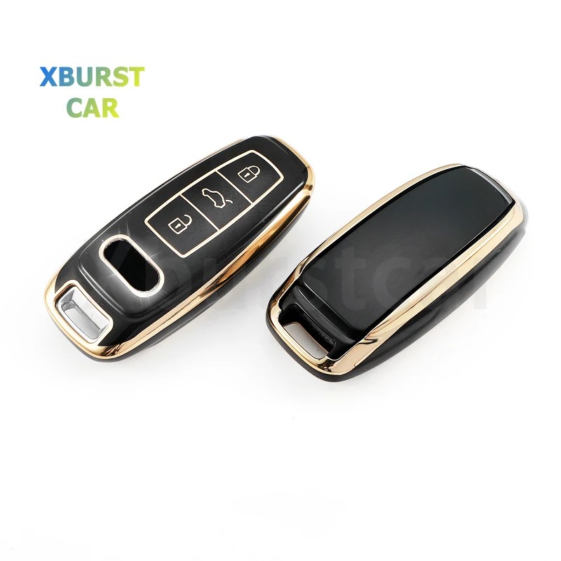 TPU Auto Fob Shell Holder Car Remote Key Case Cover For Audi Q8 RSQ8 A6 C8 S6 RS6 A7 S7 RS7 A3 8Y A8 D5 4N RS E-tron GT Q4 Q7 4M