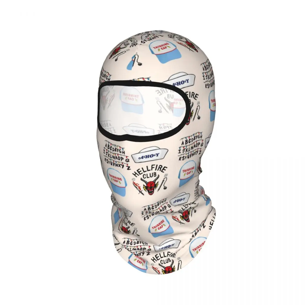 Stranger Sticker Breathable Thin Balaclava Full Face Mask Sun Protection Neck Gaiter For Motorcycle Cycling