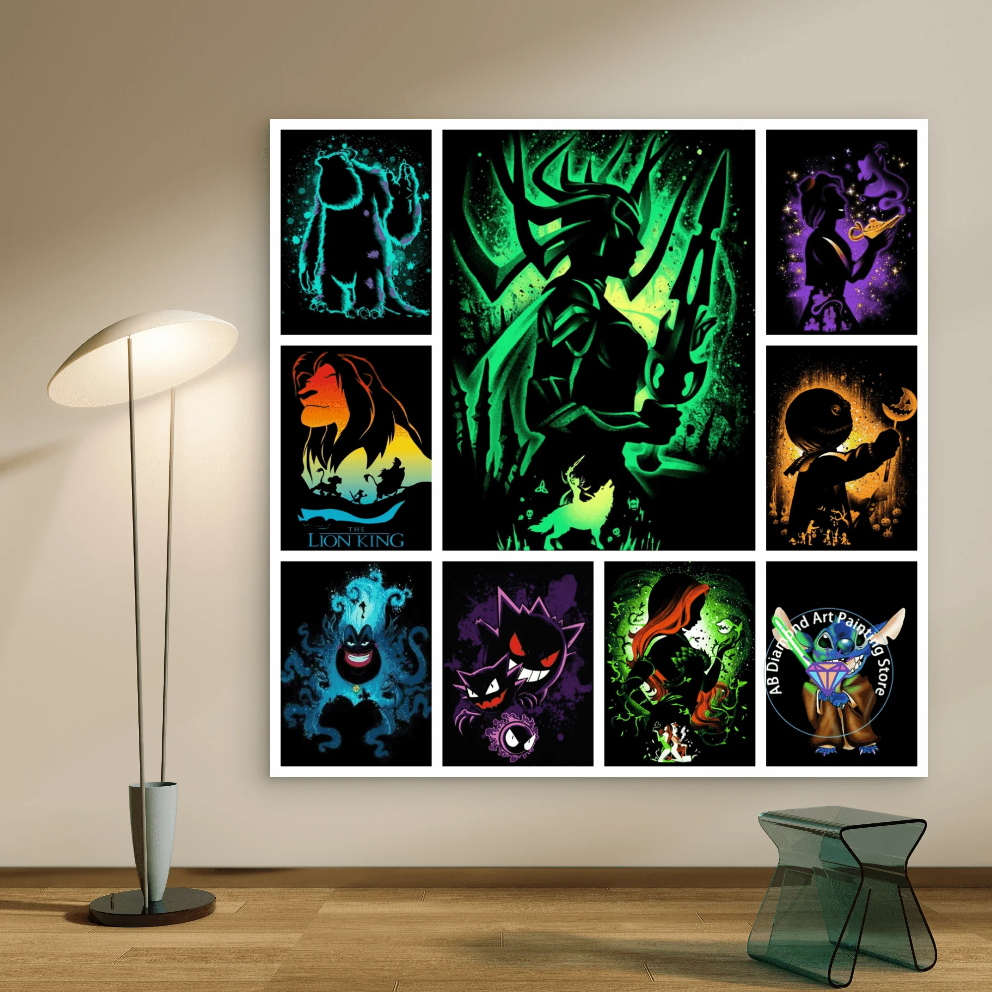 

Pokemon Lilo&Stitch Lion King AB Diamond Painting Kit 5D DIY Diamond Embroidery Cross Handmade Art Gift Crafts Home Decoration