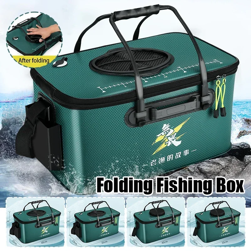 

Foldable Fishing Bucket Large Capacity Portable Live Fish Box Eva Water Tank New Multifunctional Outdoor Portable