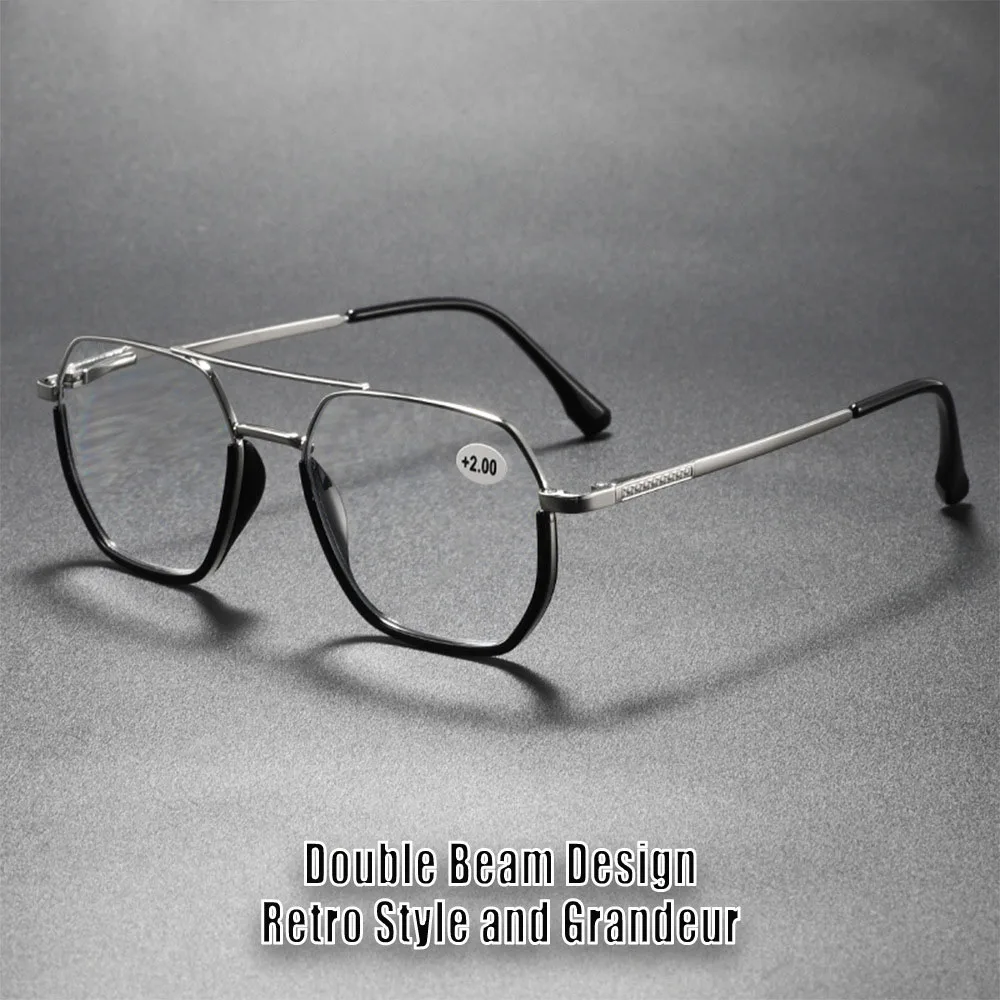Neue Unisex Lesebrille Mode Retro Blockieren Blau Licht Leser Hohe Qualität Metall Rahmen Leser Mann Frau Brillen 901