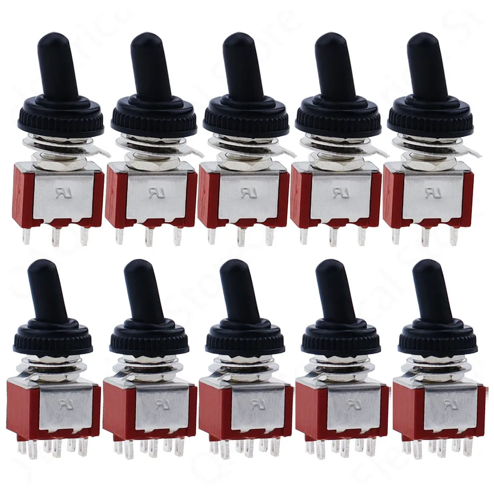 

SPDT DPDT 6MM Reset Latching Toggle Switch MTS-102 5A 6A 125V 3A 250 AC Mini 3 6PIN ON-ON ON-OFF-ON Rocker Switch Lights Motors
