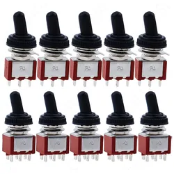 SPDT DPDT 6MM Reset Latching Toggle Switch MTS-102 5A 6A 125V 3A 250 AC Mini 3 6PIN ON-ON ON-OFF-ON Rocker Switch Lights Motors