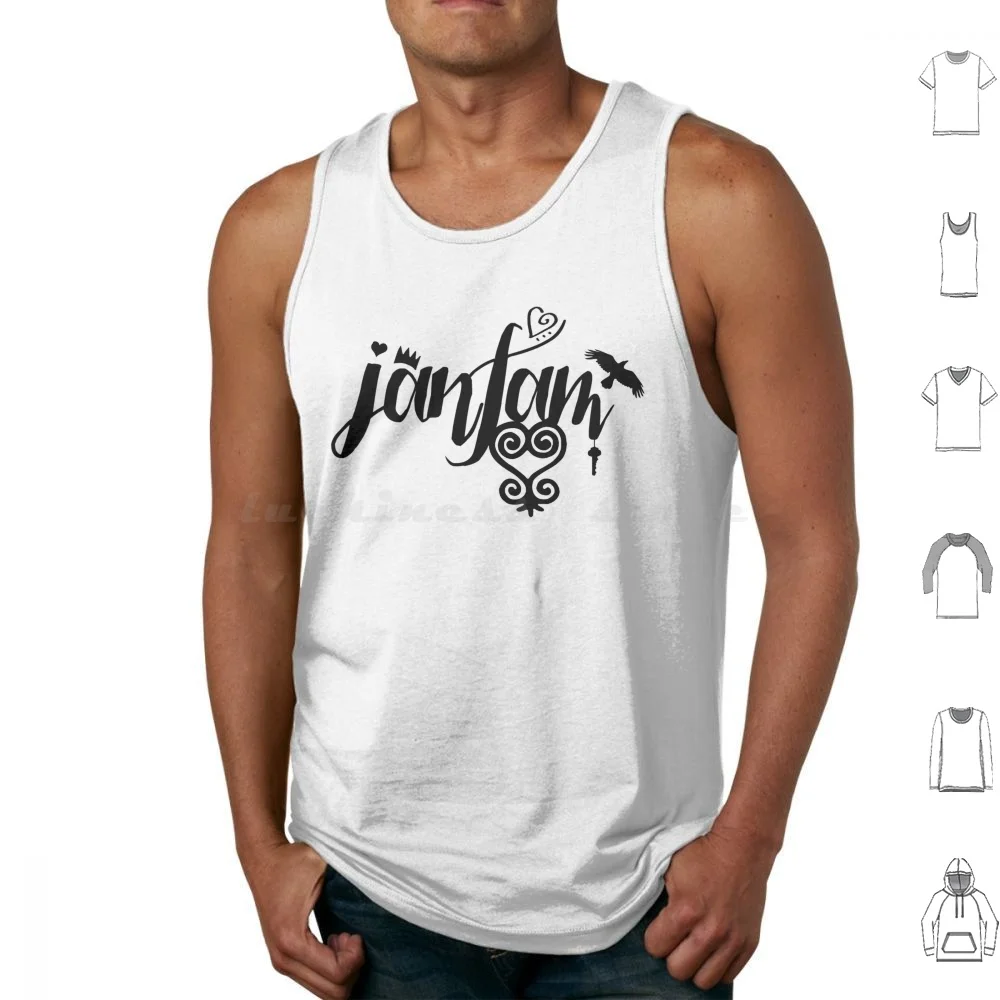 Janfam-Fans & Friends Logo 2015 Tank Tops Vest Sleeveless Janfam Fans Tour Concert Miss Jackson Damita Jo Sankofa Jtribe Pop