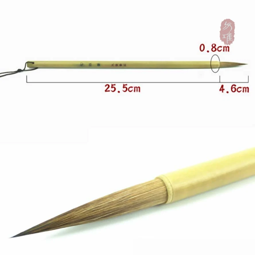 Pincéis de caligrafia chinesa para fino ouro & linha pintura doninha escova de cabelo caneta haste de bambu caneta titular pintura arte fornecimento