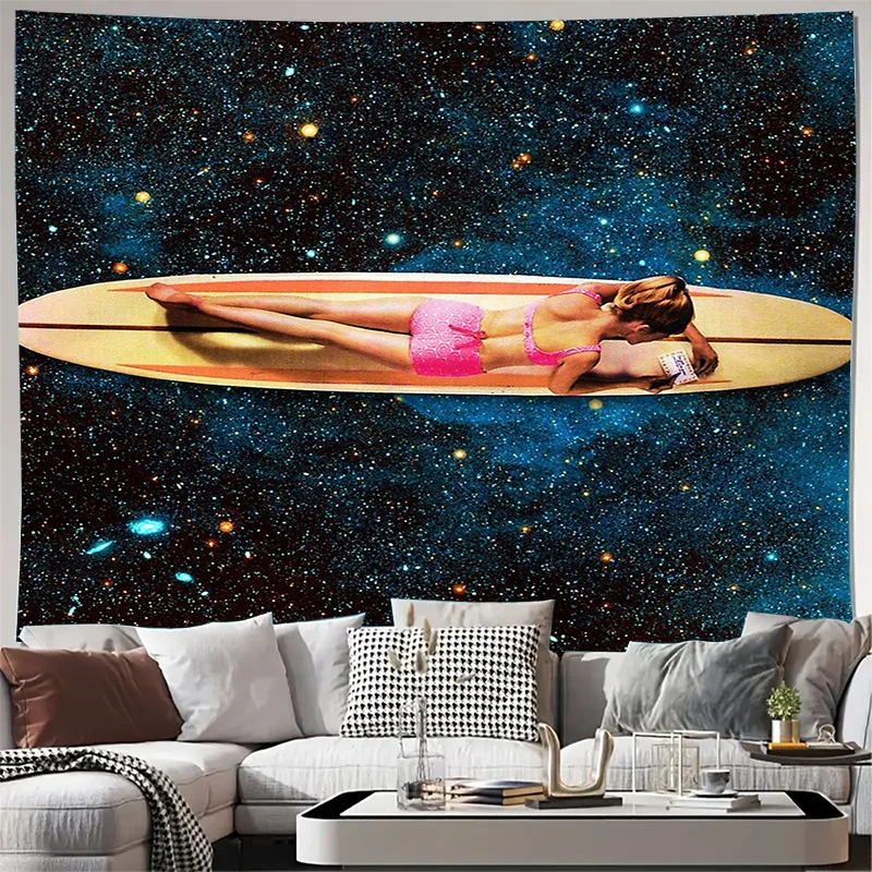 Galaxy Tapestry Space Nebula Celestial Wall Hanging Aesthetic Room Decor Hippie Wall Art Home Decor Universe Starry Sky Backdrop
