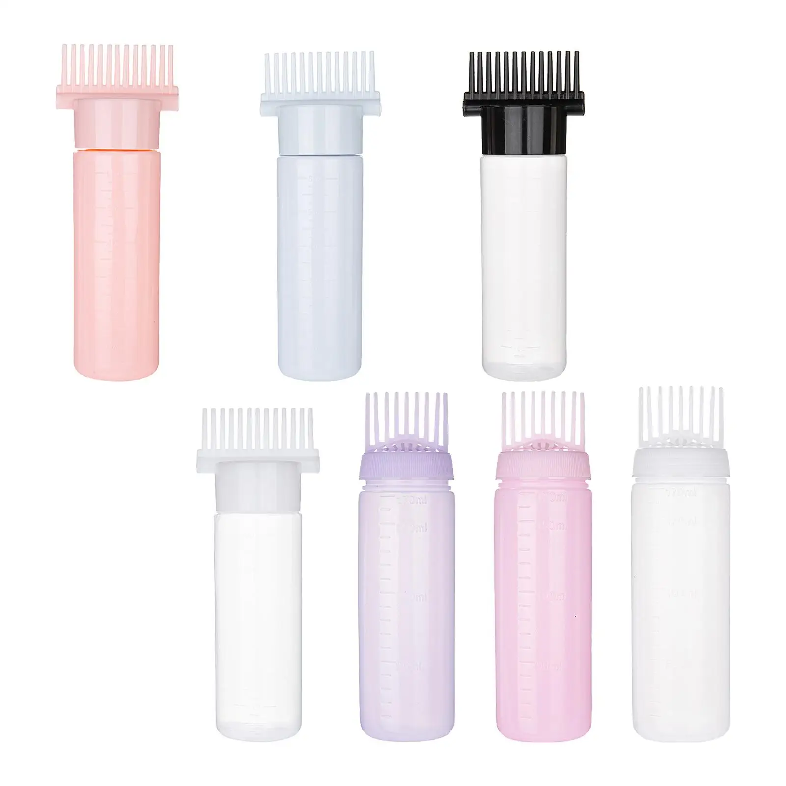 

Root Comb Applicator Bottle with Graduated Scale 180ml Hair Oil Applicator