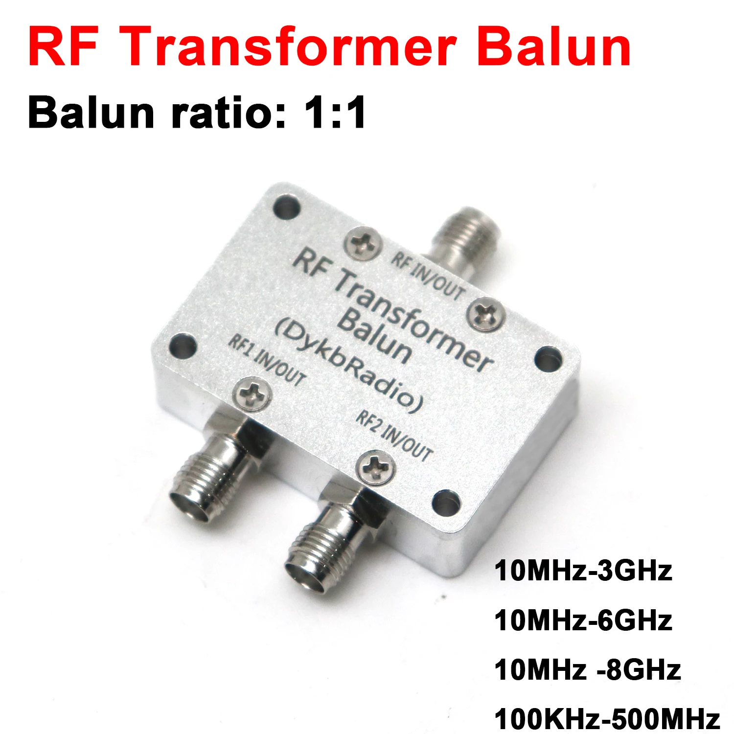RF-Balun-Transformator 100kHz-8GHz 1:1 Einzel- zu Differential-SMA-Konverter für MAX2871 ADF4351/SI5351 Taktsignalgenerator