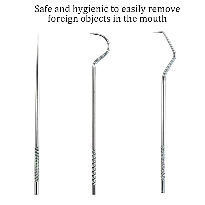 Stainless Steel Toothpicks Handle Tooth Flossing Reusable Toothpicks Portable Toothpick Floss Teeth Cleaner Oral Cleaning Tools