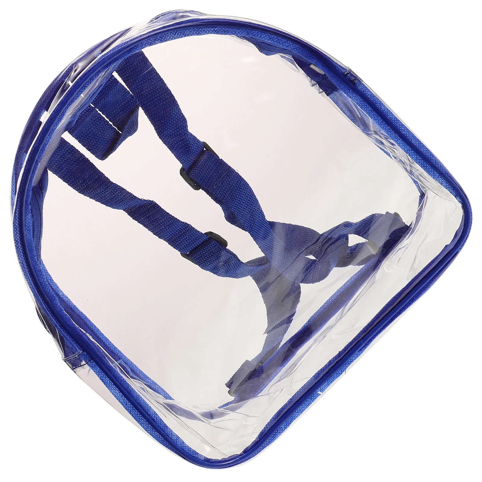 

Summer Transparent PVC Backpack 26x25x12cm Blue Clear Beach Bag Travel Festival Women School Sports Double Shoulder Bags