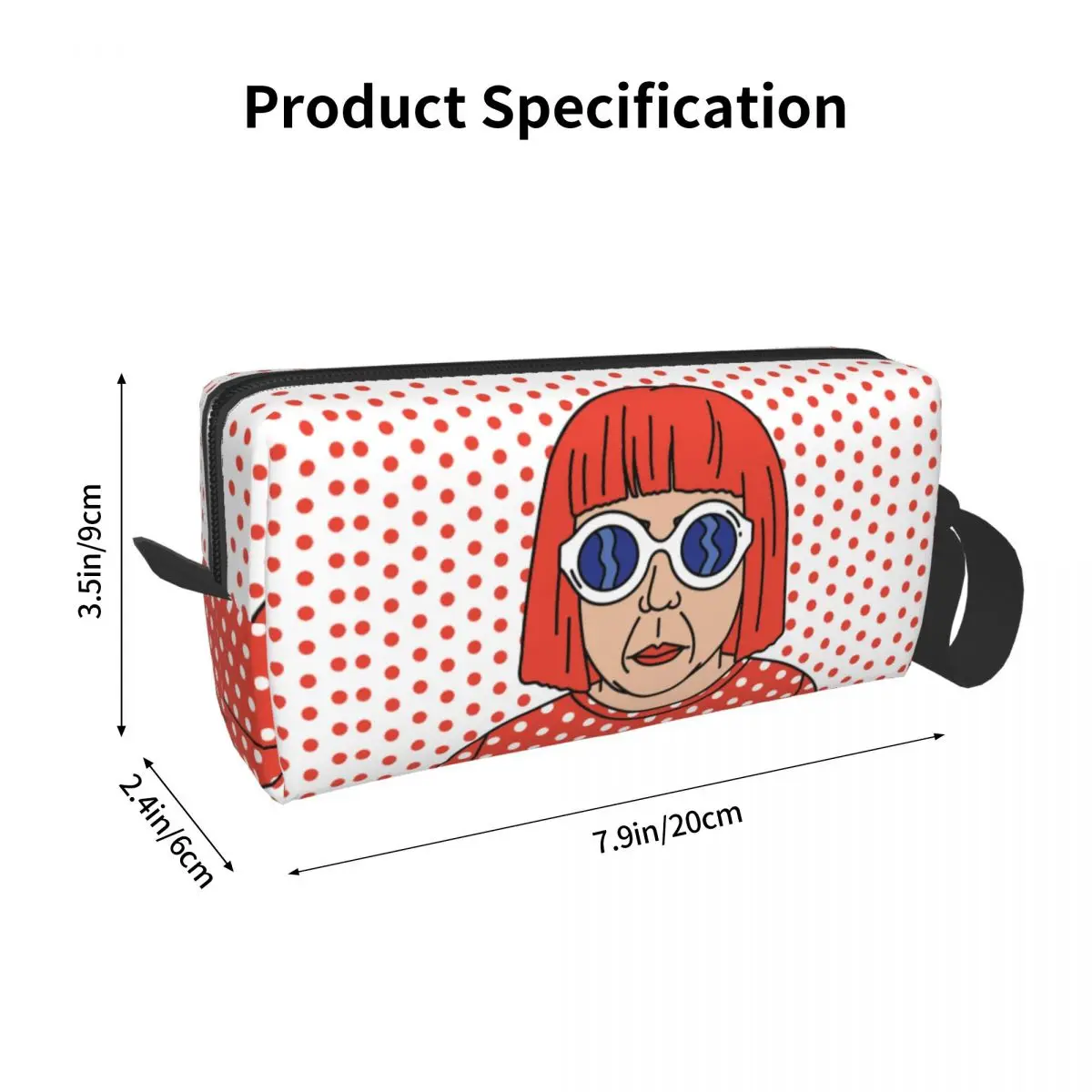 Custom Yayoi Kusama Self Portrait Toiletry Bag Women Cosmetic Makeup Organizer Lady Beauty Storage Dopp Kit Box