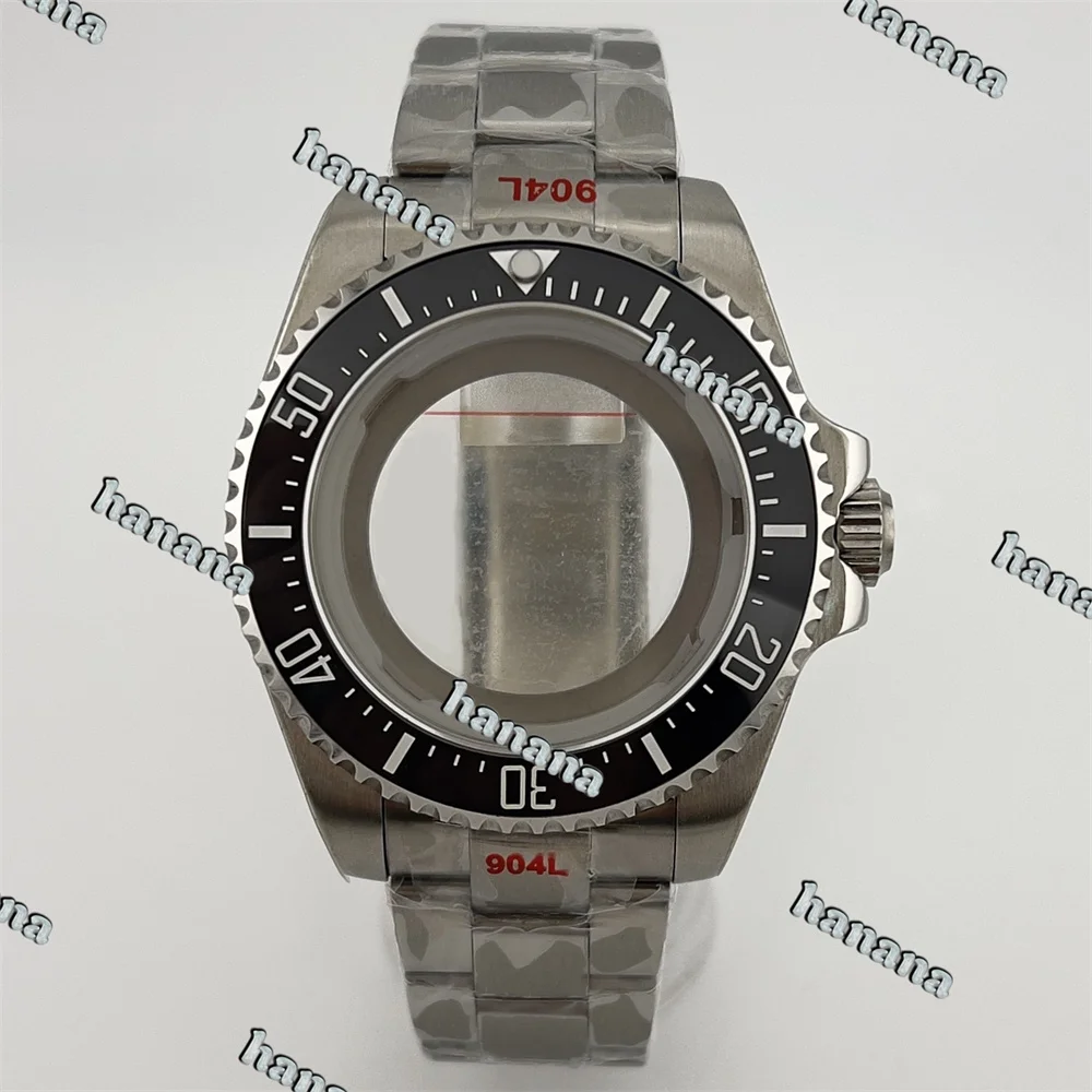 Diving case 43mm suitable for NH35 NH36 NH34 GMT ETA2824 PT5000 case Bezel stainless steel bracelet sapphire glass sliding clasp