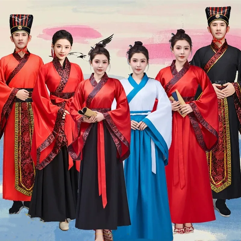 

Autumn Adult Costume Hanfu Couple Cosplay Tang Performance Modern Hanfu Men's Ancient Chinese Dress Women's Clothing Vestidos