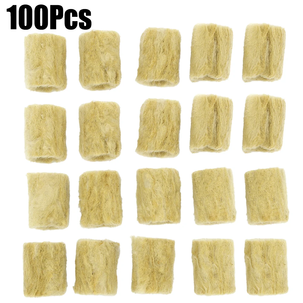 Easily Integratable Rock Wool Substrate Set of Fifty or Hundred Pieces at Size Twenty Seven by Twenty Millimeters