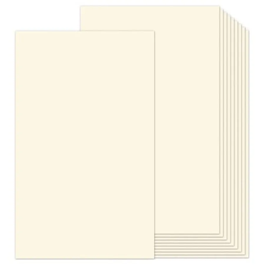 

8.5 x 14 Ivory Cardstock 110lb Heavy Weight Legal Paper 100 Pack Legal Size Cardstock for Printing Crafts Drawing Posters Menus