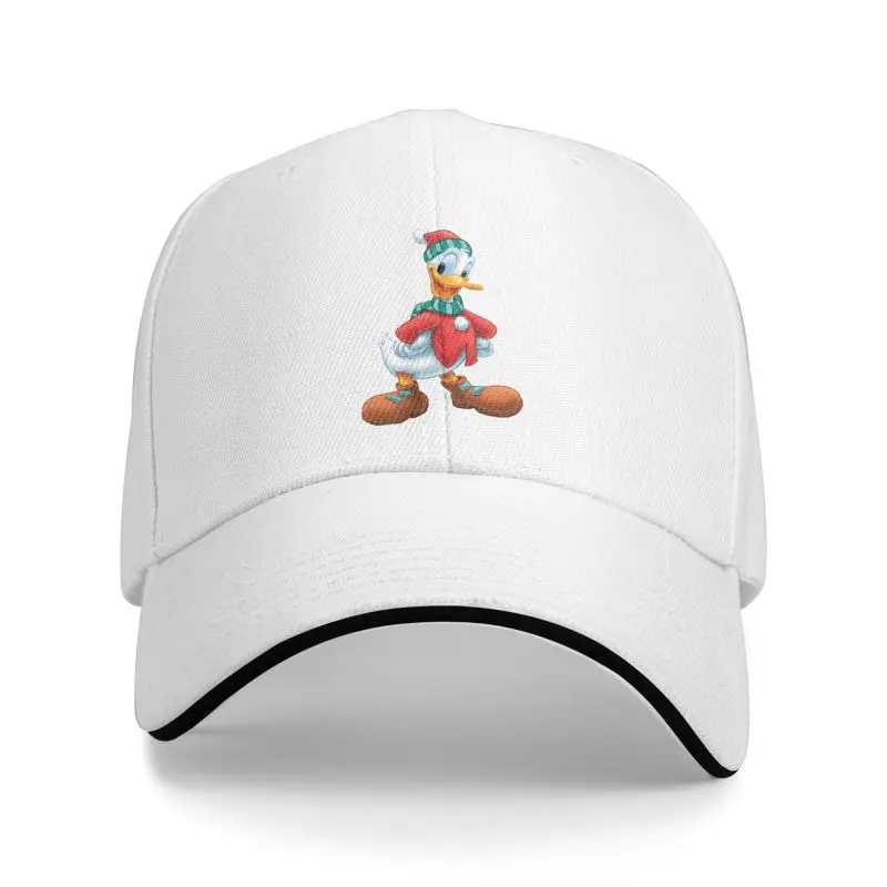 Custom Donald Duck Cartoon Manga Baseball Cap for Men Women Adjustable Unisex Dad Hat