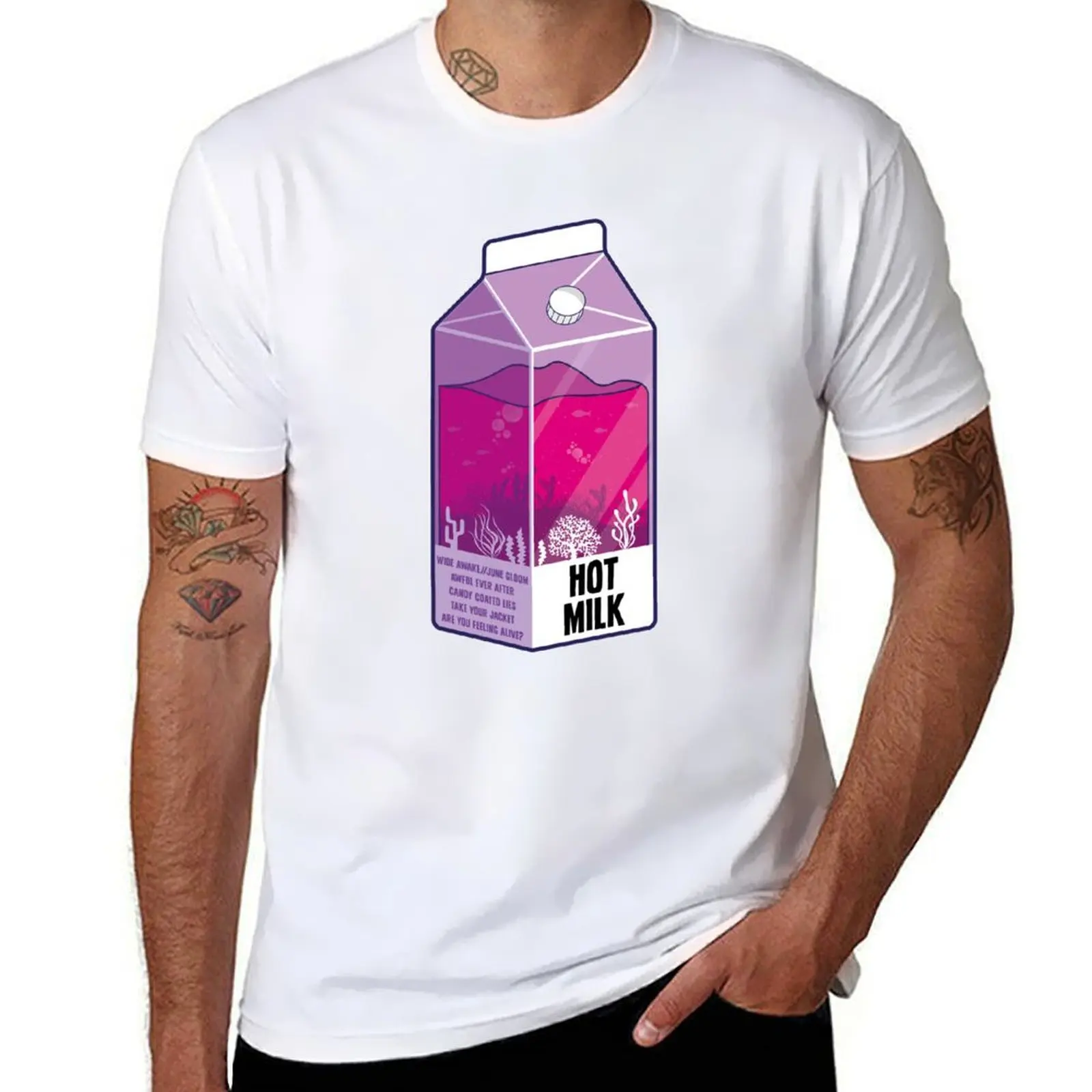 

Hot Milk Carton T-Shirt man t shirt luxury t shirts with prints funny t shirts man T-shirt