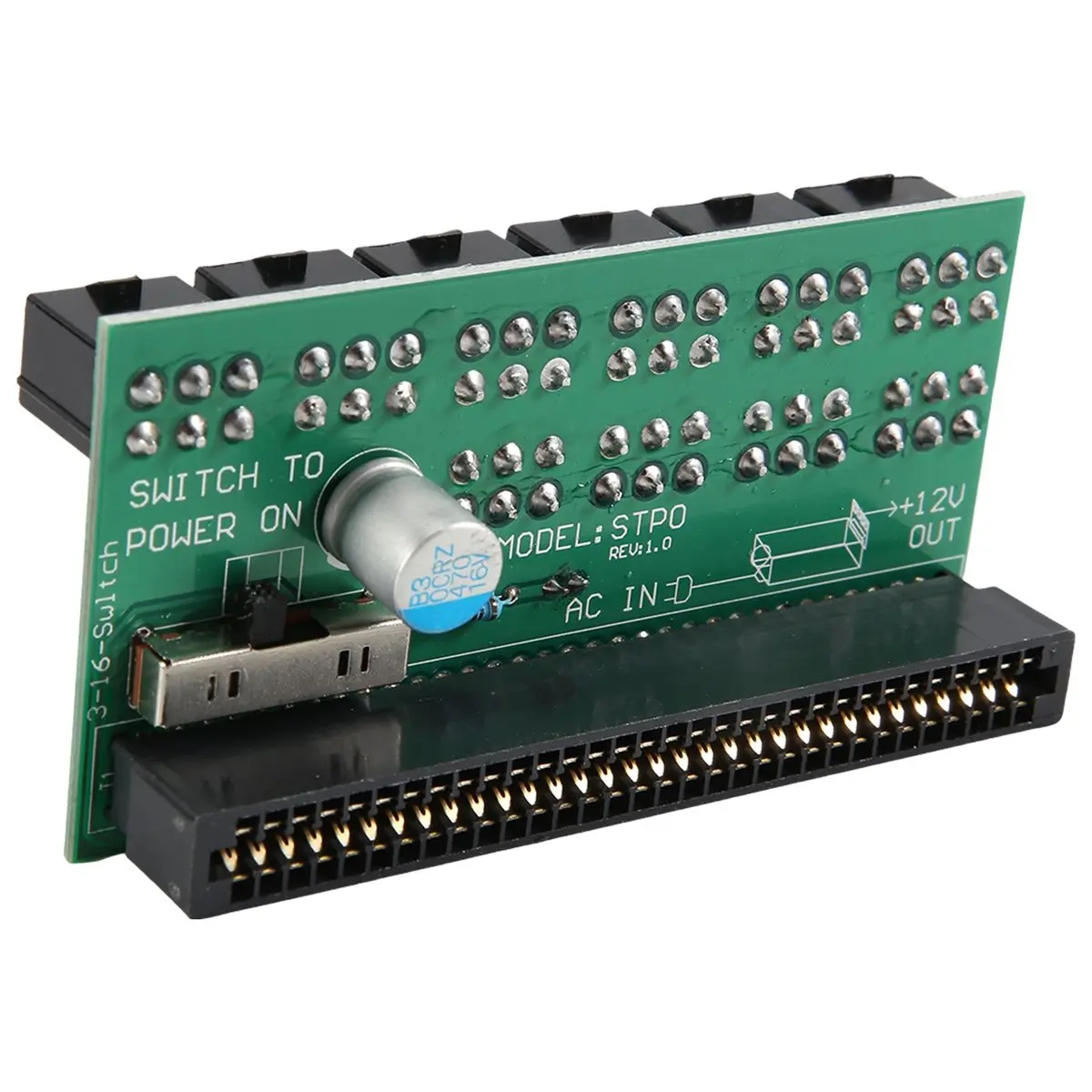 TOP RATED○▽Breakout Board 1600W for ETH ZEC Mining Server Power Supply Adapter GPU PSU 10x6Pin Hub for BTC Mining