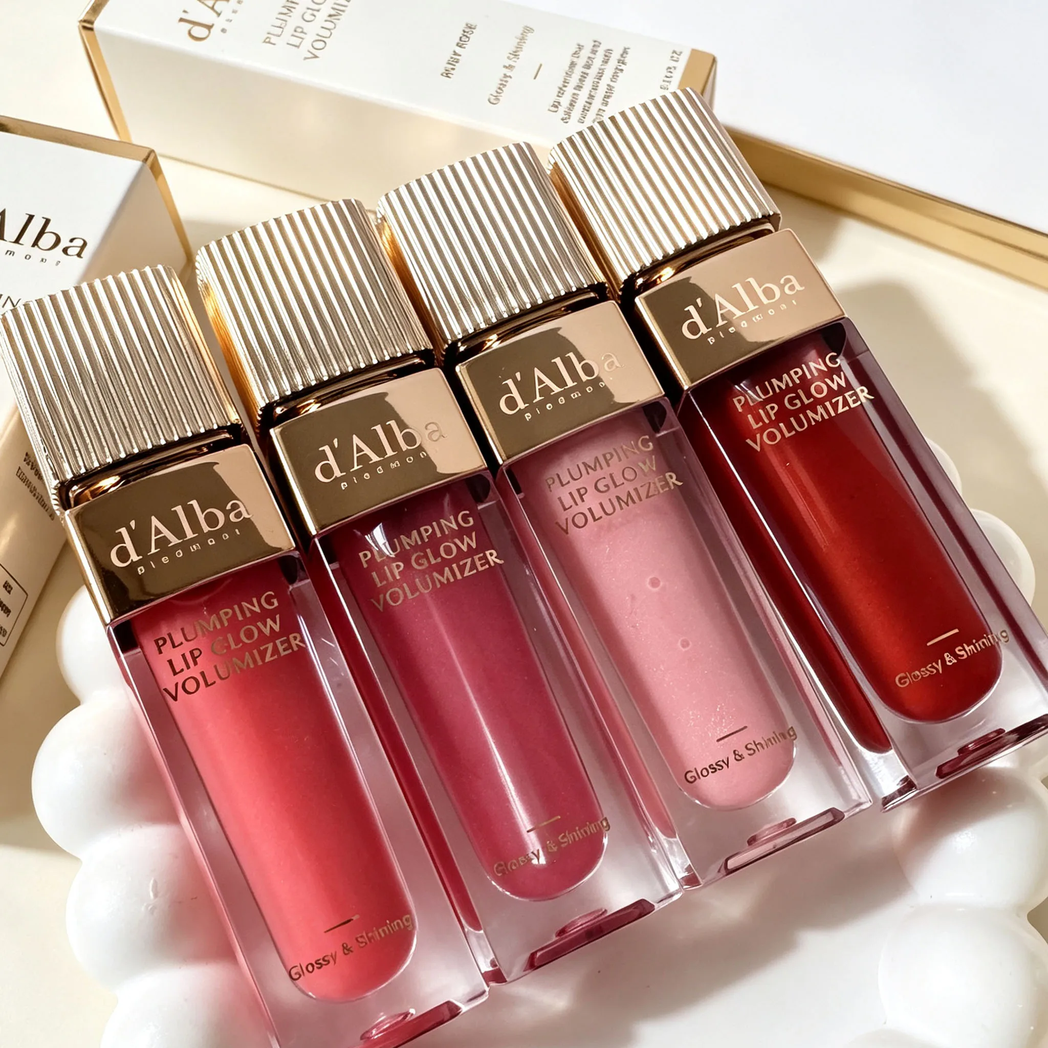 New D'Alba White Truffle Lip Gloss Lipstick Abundant Long-lasting Moisturizing Brightens Reduce Lip Line Natural Lips Cosmetics