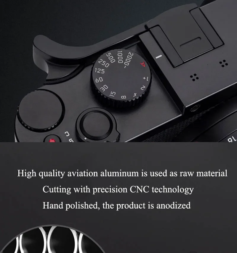 Nuevo Reposapiés, agarre para pulgar, cubierta para zapata, reposapiés para Leica Q Typ 116, negro, rojo, plateado