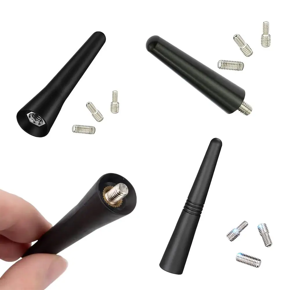 Universal Mini Car Antenna, 3/6.5/9cm Short Rubber Antenna for FM/AM Radio, Compatible with M4/M5/M6 mounting screws