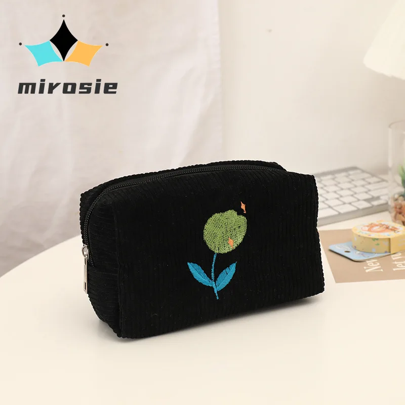 MIROSIE-Floral Makeup Bag for Ladies, Cosmetic Organizer, Skincare Pouch for Women, Travel Toiletry Bag for Girls, Fashion