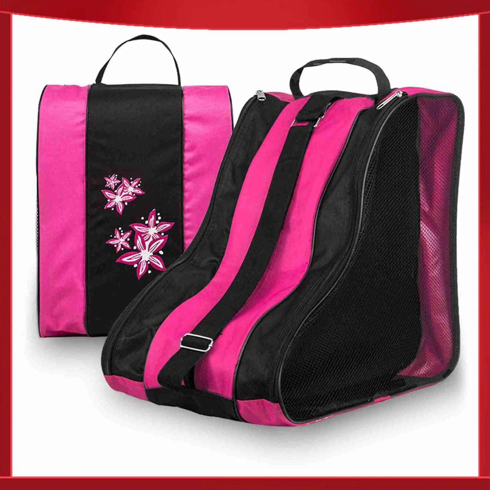 

Skate Carry Bag Shoulder Strap Adjustable Oxford Fabric Large Capacity Carry Case for Kids Roller Skates