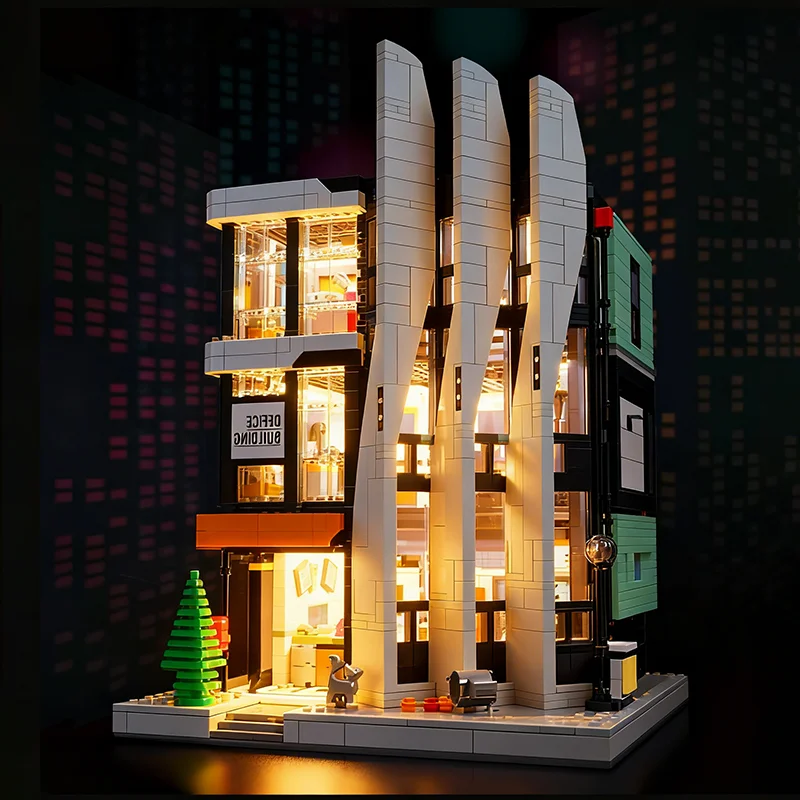 3828PCS Kinder Puzzle Bausteine Spielzeug Büro Gebäude MOC Modell Blöcke Kreative Street View Haus Montage Ziegel Spielzeug Geschenke