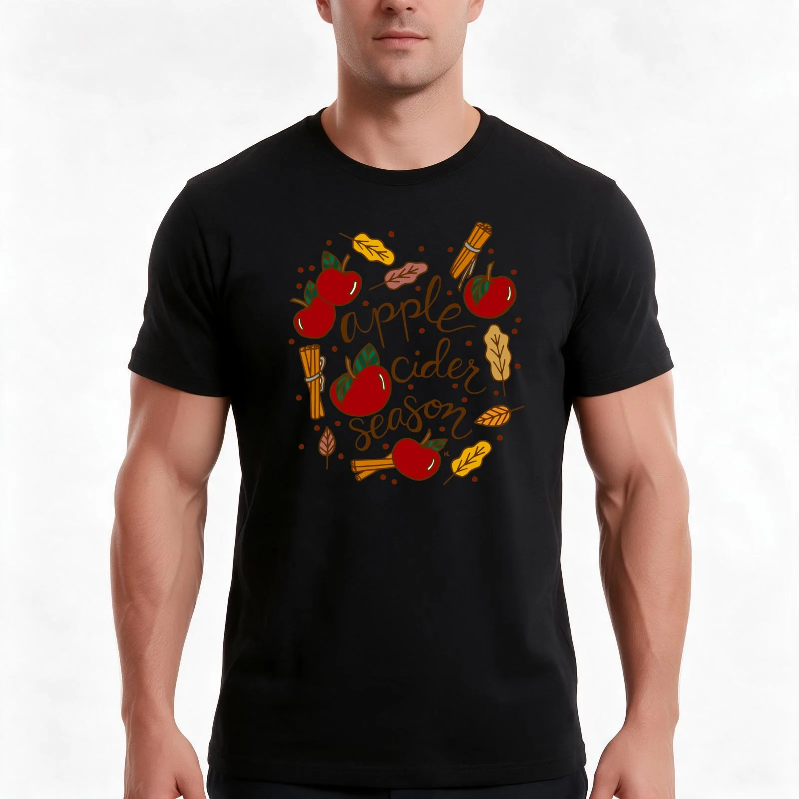 Apple Cider Season Apple Cider Fall Autumn Apples Apple Picking T-Shirt, Summer Casual Cotton Tee, Oversized Streetwear Tops