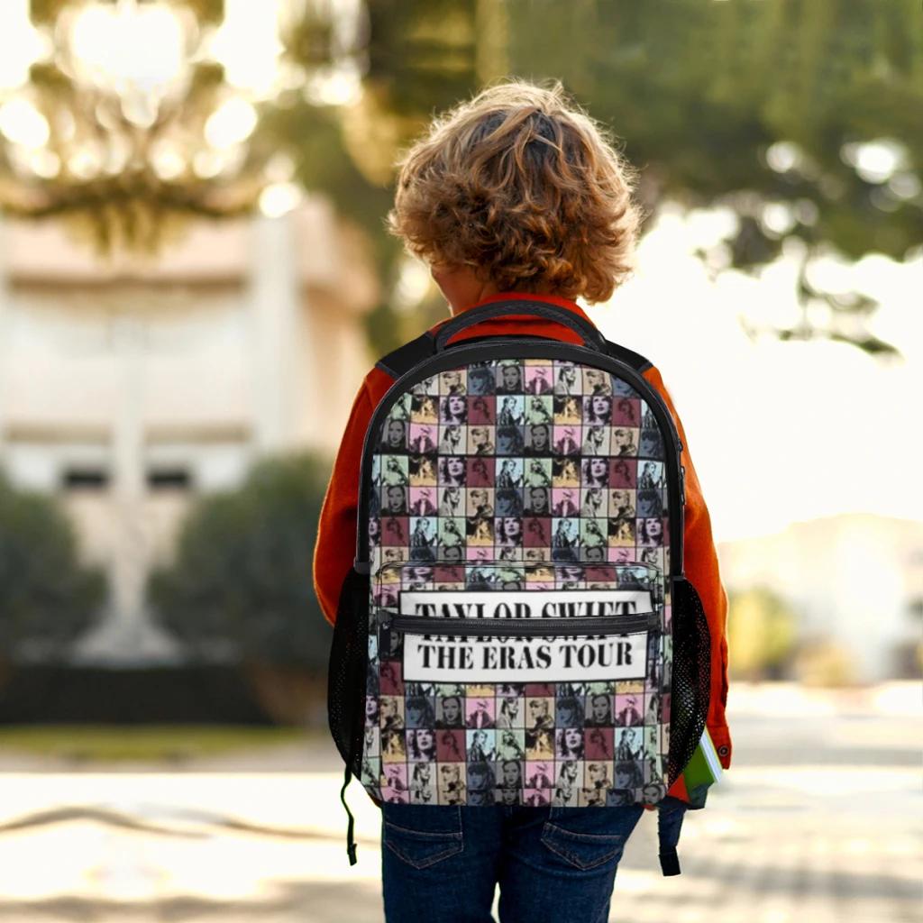 Nuova borsa zaino alla moda the eras tour borsa per libri alla moda di grande capacità Multi-tasche regolabile 17 pollici