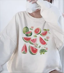 Wassermelone y2k ästhetische trend ige Crewneck Sweatshirt Geschenk für ihr Geschenk für Gärtner koreanische Mode Kleidung Frauen