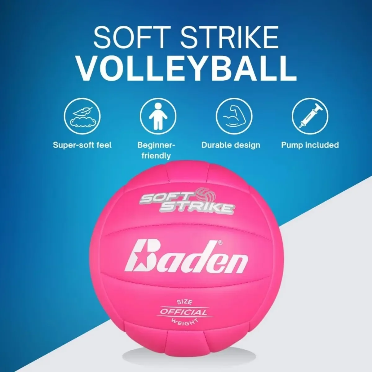 Official Size Recreational Volleyball. Ultimate Cushioned Synthetic Leather for Comfort. Perfect for Indoor, Outdoor