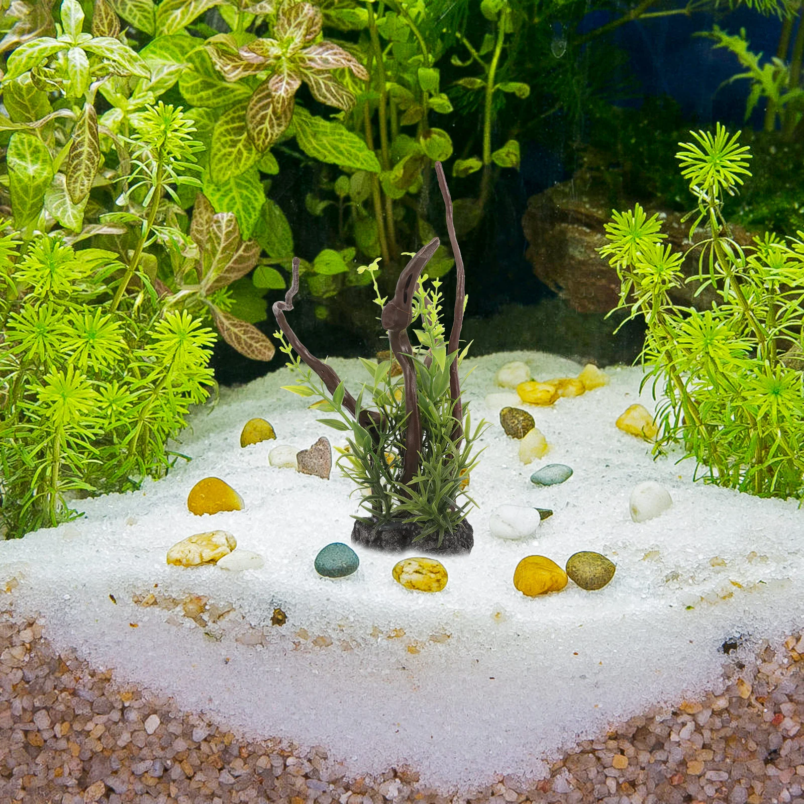 

Aquatic Ornament Accessories For Fish Tank Plant Aquarium Decoration Artificial Plants Bowl