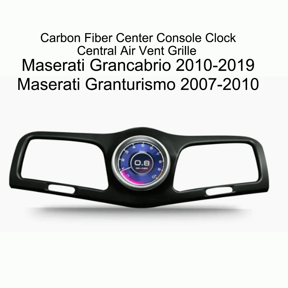 Panel de Reemplazo de Rejilla de Ventilación Central del Tablero de Instrumentos en Fibra de Carbono para Maserati Grancabrio 2010-2019 y Granturismo 2007-2010