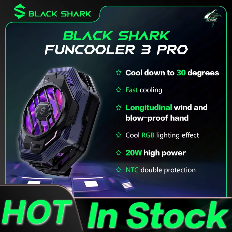 Original Black Shark  Cooler 4pro 3Pro 3 and 2Pro 20w high power Cooling Fan Smart FunCooler For Redmi iqoo oneplus honor vivo